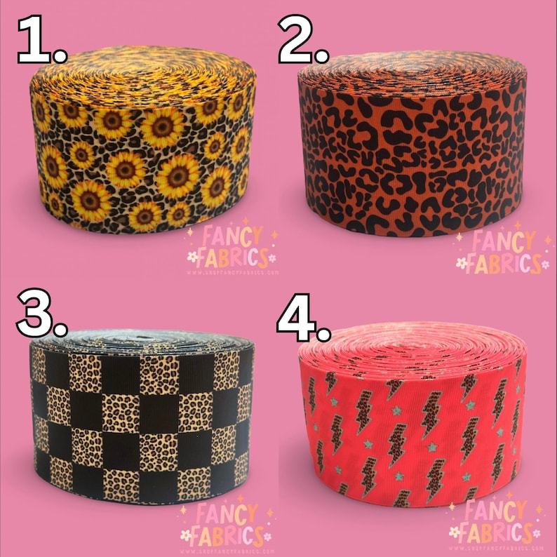 Printed Leopard Grosgrain Ribbon | 3 Inch Width, Crafting Supplies - Etsy