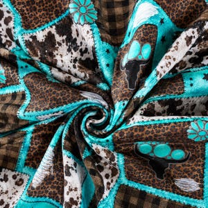 Western Patchwork | Printed Fabric | Preorder | Sold By The Yard | BBD869
