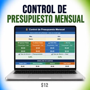 Control De Presupuesto Mensual | Plantilla Google Sheets Y Excel ...