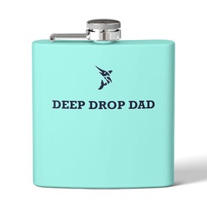 Deep Drop Dad Flask, Retro Svärdfiskekolv i Rostfritt Stål