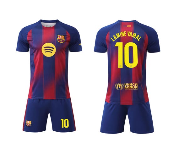 Barcelona Lamine Yamal #10 2025-26 Soccer Uniform - Etsy