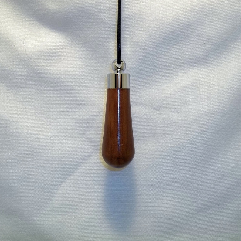 Red Cedar Artistic Hand Turned Wooden Keepsake Pendant Memorial Cremation Jewelry Ashes Necklace