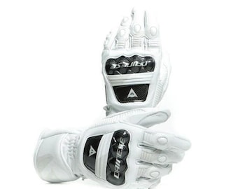 Druid 3 Gloves Dainese White Leather Gloves