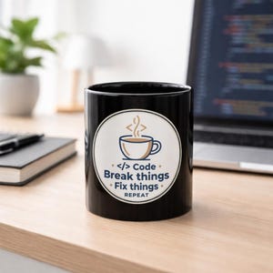 Funny Programmer Coding Mug 11oz or 15oz | Developer Coffee Cup, Software Engineer Geek