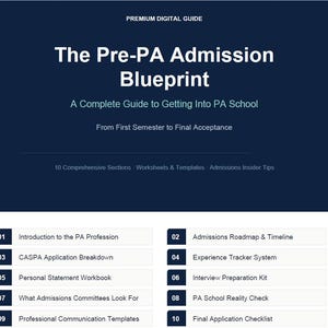Der Pre-PA Admission Blueprint eines Admissions Chair