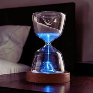 Zandloper Nachtlampje 15 Minuut Zandloper LED Gloeiende Zandklok Decoratieve Lamp Slaapsteun Bureau Decor Cadeau