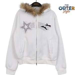 Star Y2k Hoodie With Zipper - Etsy