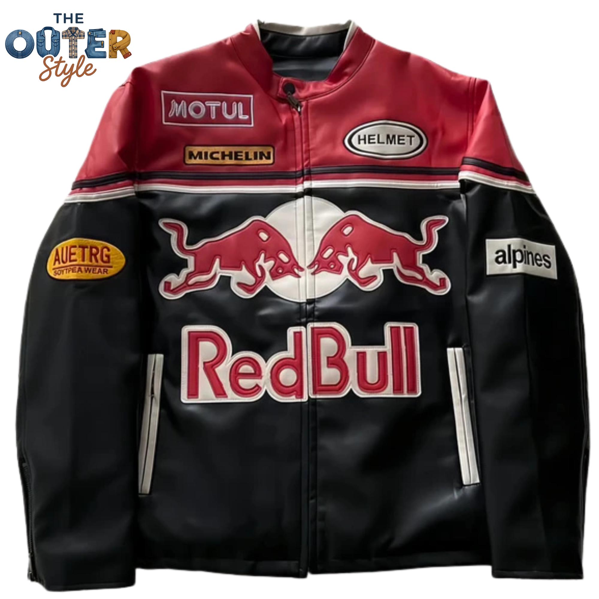 Red bull leather racing jacket - Etsy 日本