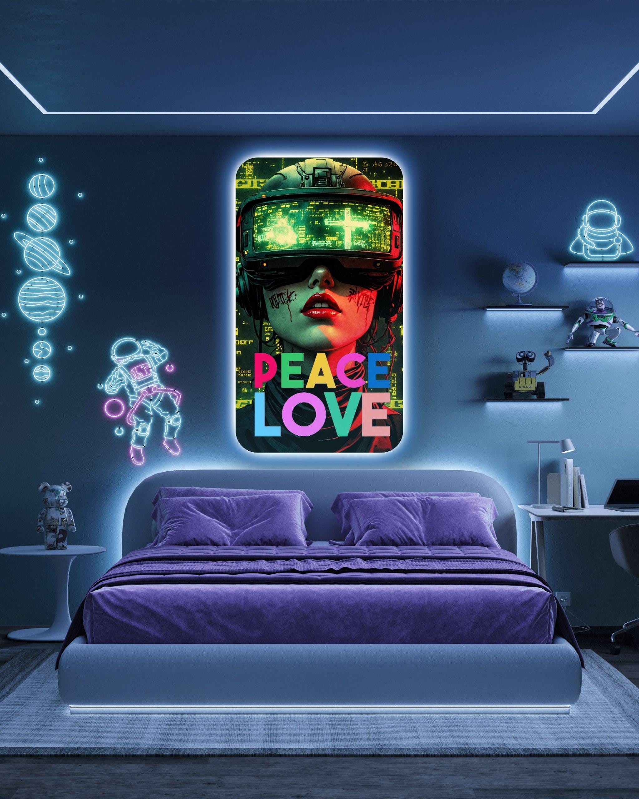 Cyberpunk Neon Girl Art – Futuristic Sci-fi Poster (digital Download ...
