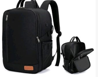 Unisex Black Backpack for Travel Work Hiking School & Holidays Brand New