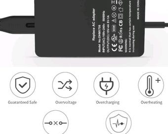 Surface Pro Charger Surface Laptop Charger 65W 15V 4A Power Supply