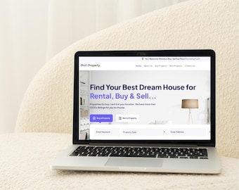 Sjabloon vastgoedwebsite | Luxe websiteontwerp voor makelaars | Bestemmingspagina voor responsieve agent | Accommodatievermelding