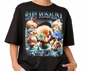Maglietta vintage Baby Rosalina, maglietta Principessa Rosalina Nintendo, regalo per fan di Super Mario, maglietta con personaggio di un videogioco retrò, viaggio a Universal Orlando
