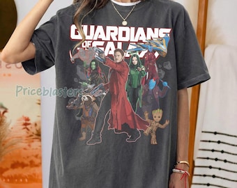 Vintage Guardians of the Galaxy Shirt, Retro Marvel Superhero T-Shirt, Star Lord Rocket Groot Gamora Drax Shirt, Marvel Fan Gift
