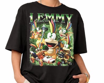 Camiseta de Lemmy Koopa, camiseta retro de los Koopalings, camiseta vintage con estampado de Super Mario, regalo para fans de Super Mario, viaje a Universal Orlando