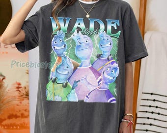 Camiseta vintage de Wade Ripple, camiseta retro con estampado de los elementos de Disney, camiseta de Pixar con temática de elementos acuáticos, atuendo para viaje a Disney, regalo para fans de las películas de elementos.