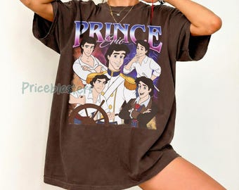 Vintage Prinz Eric kleine Meerjungfrau Shirt, Disney unter dem Meer T-Shirt, Retro Disney Prinz T-Shirt, Disney Ariel Ehemann Grafikshirt