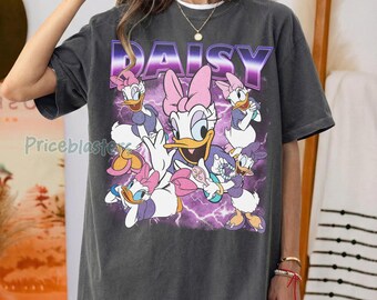 Vintage Daisy Duck Comfort Colors Shirt, Retro Girl Disney T-shirt, Disneyland Girls Trip Matching, Magic Kingdom Park Walt Disney World Tee