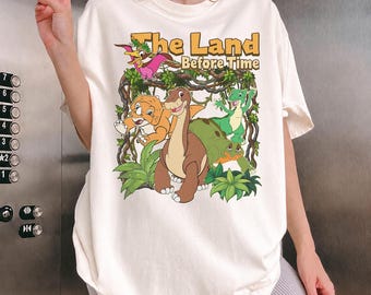 The Land Before Time Shirt, Littlefoot Cera Ducky Petrie Spike Shirt, Retro Cartoon Dinosaur Tee, Birthday Gift For Land Before Time Fans