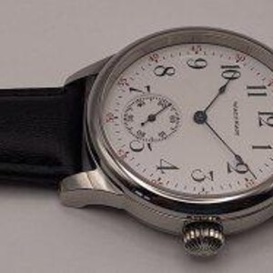 Waltham Vintage 6s Pocket Marriage Watch Conversion 40mm SS Wrist Watch 1904 Movement image 8