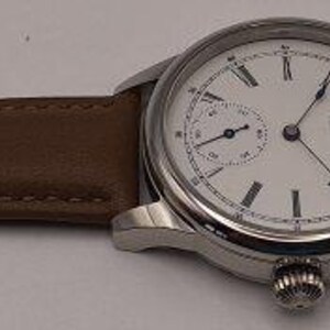 Waltham Vintage 6s fickur med äktenskapsnummer, ombyggt 40 mm rostfritt stål armbandsur, ca 1892, urverk bild 7
