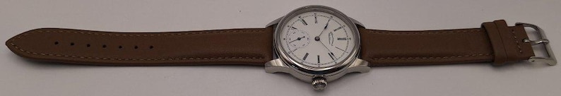 Waltham Vintage 6s fickur med äktenskapsnummer, ombyggt 40 mm rostfritt stål armbandsur, ca 1892, urverk bild 7