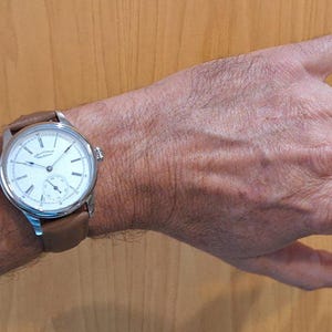 Waltham Vintage 6s fickur med äktenskapsnummer, ombyggt 40 mm rostfritt stål armbandsur, ca 1892, urverk bild 6