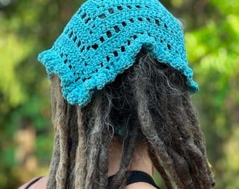 Lacy crochet scarf