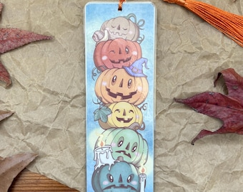 Pumpkins Bookmark / Jack o Lantern Bookmark / Book Lover Gift