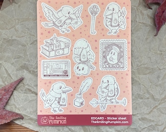 Edgard Sticker Sheet 02 / Spooky Cute Sticker / glossy paper planner stickers