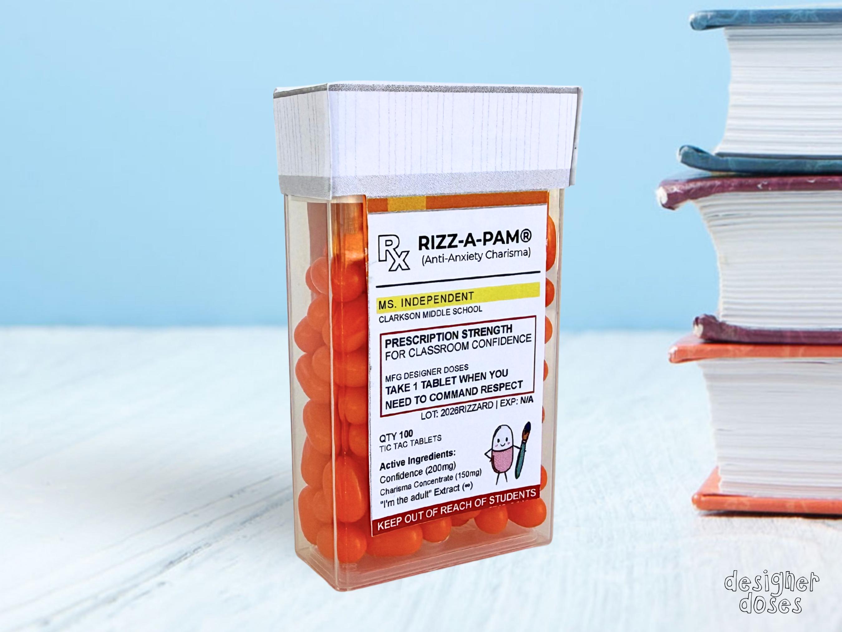 The Rizz Printable New Teacher Gift Printable | Canva Template | Funny RIZZ-A-PAM ...