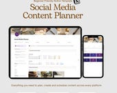 Notion Social Media Planner | Content Calendar Template | TikTok Instagram Planner | Content Creator Planner | Notion Template