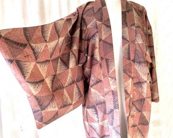 Vintage Kimono Jacket, Haori Robe, Japanese Silk … - image 1