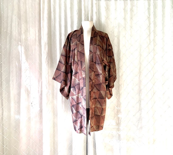 Vintage Kimono Jacket, Haori Robe, Japanese Silk … - image 10