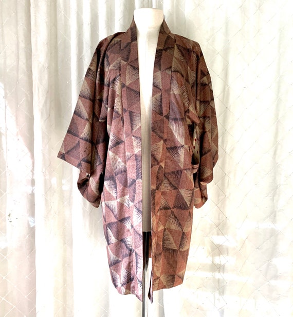 Vintage Kimono Jacket, Haori Robe, Japanese Silk … - image 2