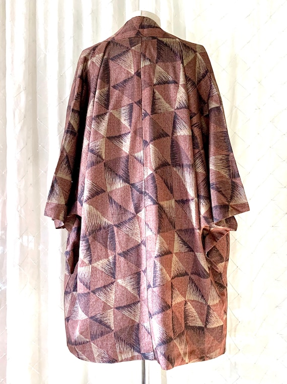 Vintage Kimono Jacket, Haori Robe, Japanese Silk … - image 8