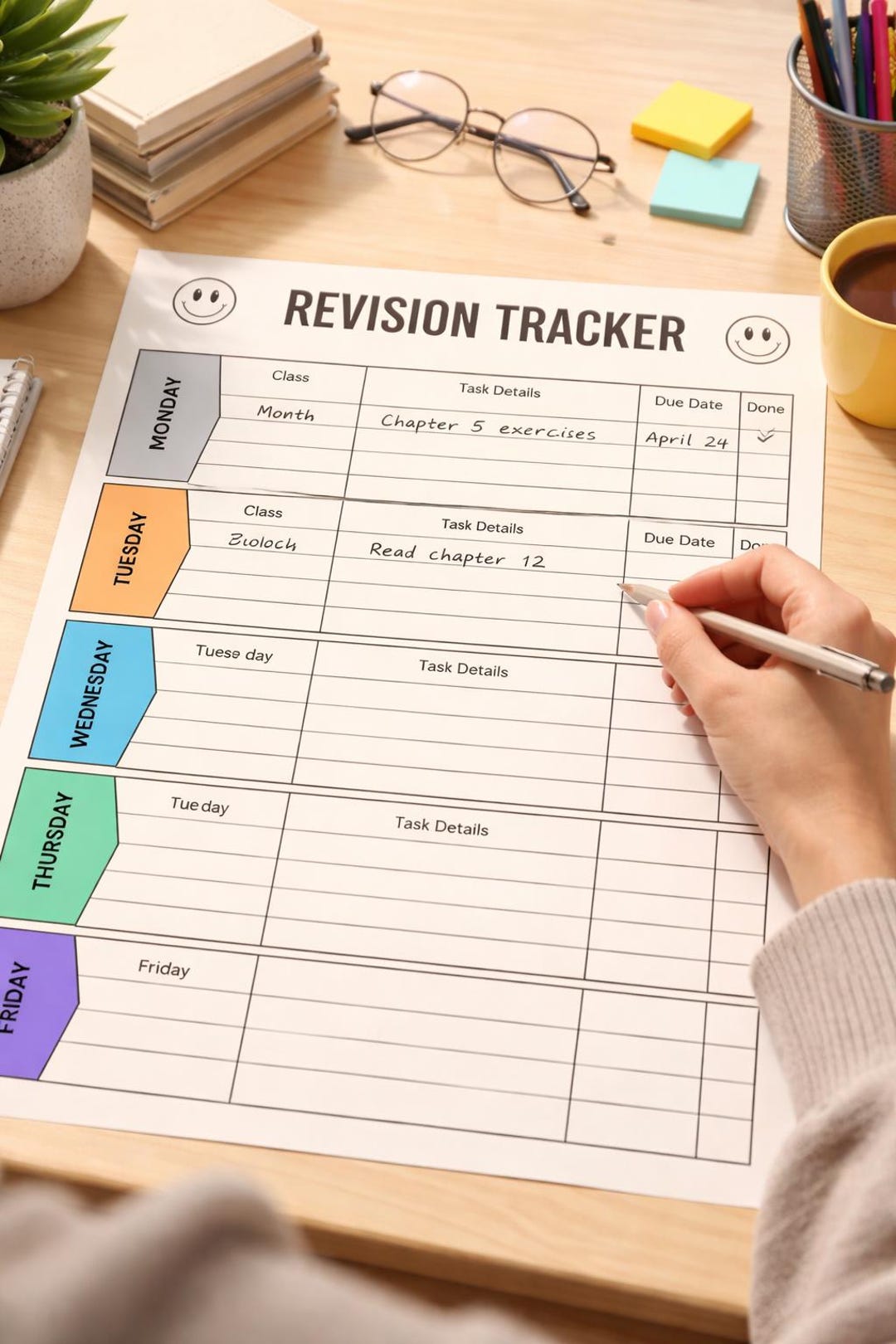 Revision Tracker Printable | Student Assignment Tracker | A4 PDF ...