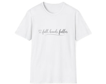 Personalisiertes Mom Shirt mit Kindernamen | Geschenk von Kindern | Herz voller Hände voller Tee