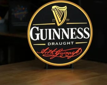 Guinness Draught Lightbox - Lampe de collection