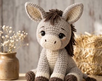 Donkey Amigurumi Crochet Pattern, PDF ToyCrochet Instructions