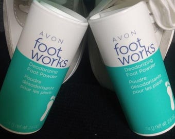 Avon Foot Works Powder 2.6 oz Deodorizing Get 2 for 1 Price + FAST FREE SHIPPING