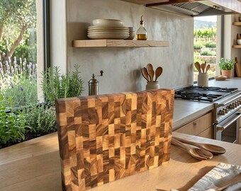 Walnut End Grain Cutting Board – Handmade Butcher Block