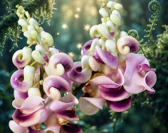 Corkscrew Vine Plant – Purple, Ivory, Yellow Summer Blooms, Climbing Flower (Quart Pot)