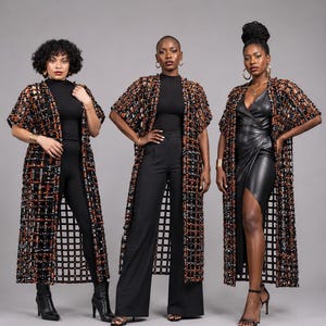 Handmade Ankara wax Patchwork Mesh Jacket