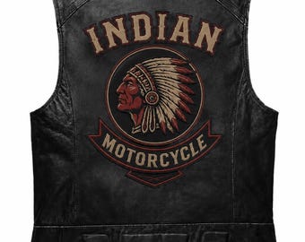 Nuovo gilet da uomo indiano in pelle bovina 100%, regalo per lui