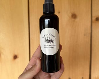 Spray repelente de insectos casero, no tóxico y totalmente natural de 118 ml (4 oz)