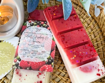 Lampone nero e pepe nero / Frutta speziata di lusso, Snapbar, Cialda di cera profumata, Cera di soia al 100%, Altamente profumata, Ecologica, Regalo, Vegana, Profumo per la casa
