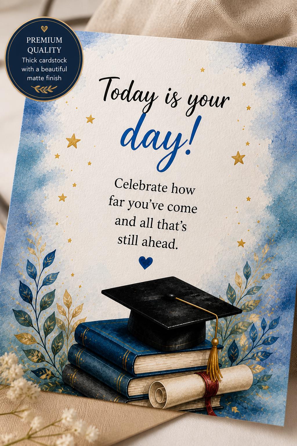 Graduation Card Printable 5x7, Congrats Grad Card, Instant Download PDF ...