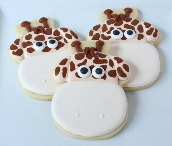 Giraffe Face Decorated Cookies Baby Shower Cookies Baby Cookies Mommy To Be Cookies Baby Shower Favor Decorated Cookies Animal Cookies