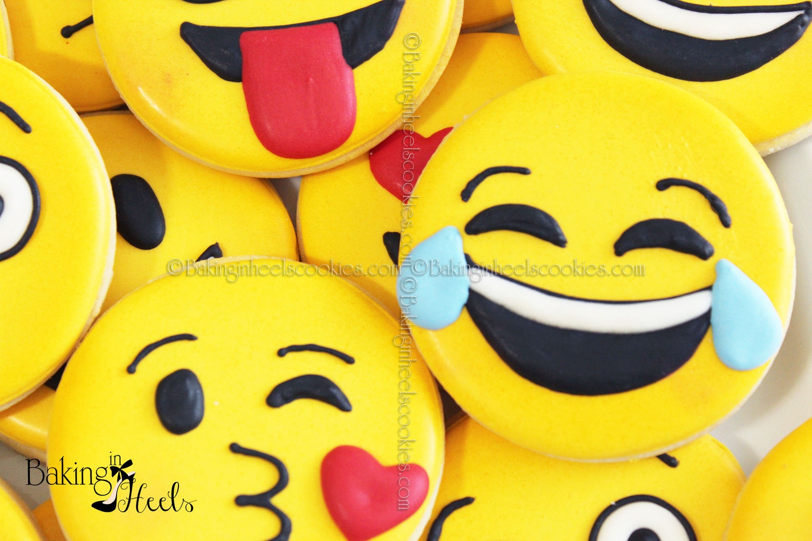 Emoji Decorated Cookies Smiley Face Cookies Cookies for Etsy